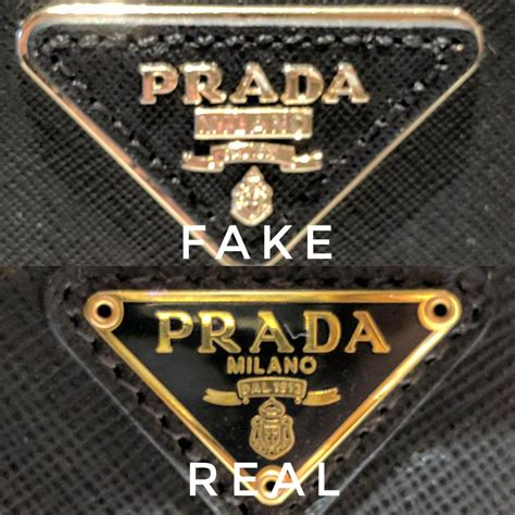 prada badge real vs fake|Prada purse fake.